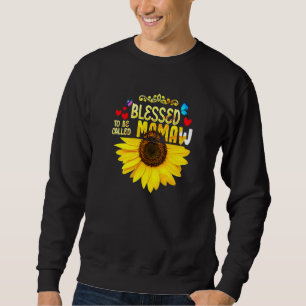 Gesegnet als Mamaw Womens Sunflower Mamaw Sweatshirt