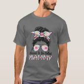 Gesegnet, als Mammy Messy Bun Floral Mutter genann T-Shirt (Vorderseite)
