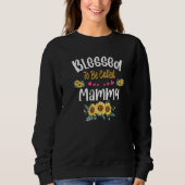 Gesegnet, als Mammy Sunflower Mammy Mütter bezeich Sweatshirt (Vorderseite)