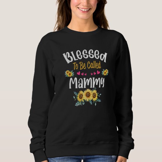 Gesegnet, als Mammy Sunflower Mammy Mütter bezeich Sweatshirt (Vorderseite)