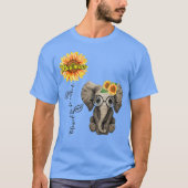 Gesegnet als Mawmaw Hippie Elephant Day T-Shirt (Vorderseite)