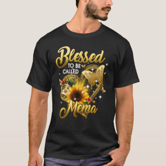 Gesegnet, als Mema Oma Sonnenblume Mutter genannt  T-Shirt
