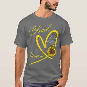 Gesegnet, als Memaw Sonnenblumenherz bezeichnet zu T-Shirt