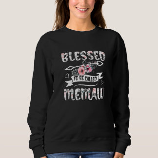 Gesegnet als Memaw Womens floral Mütter D Sweatshirt