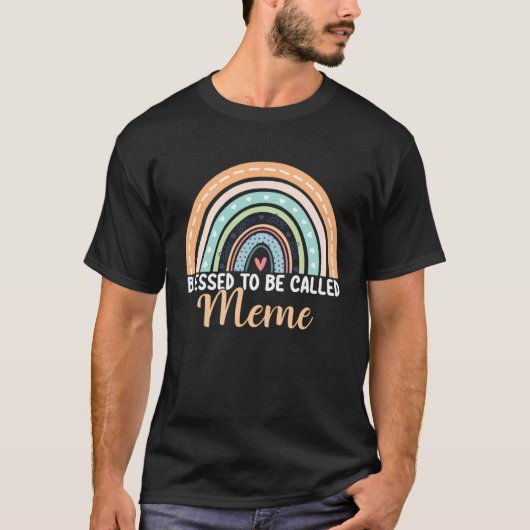 Gesegnet, als Meme Rainbow Mother Day Mem T-Shirt (Vorderseite)