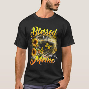 Gesegnet als Meme Sunflower Oma T-Shirt