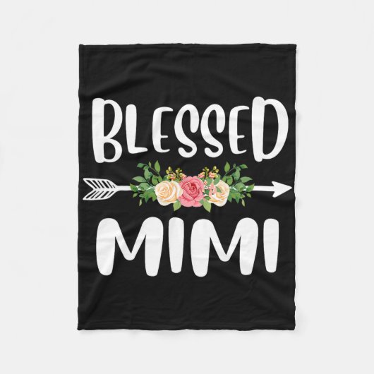 Gesegnet, als Mimi-Blumenmuster-Moth bezeichnet zu Fleecedecke (Vorderseite)