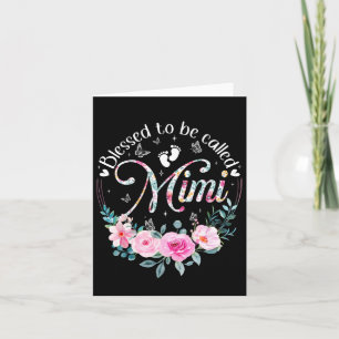 Gesegnet, als Mimi Niedliche Blumenmütter Tag gena Karte