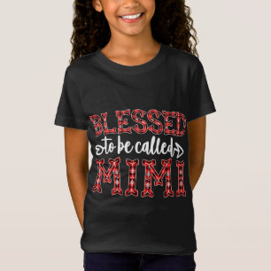 Gesegnet, als Mimi Red Kariert Weihnachts-Deko gen T-Shirt