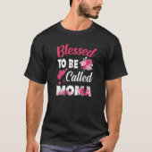 Gesegnet, als Moma Funny Floral Moma Mutter genann T-Shirt (Vorderseite)