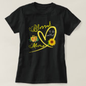 Gesegnet, als Moma Sonnenblumen Herzmütter bezeich T-Shirt (Design vorne)