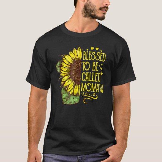 Gesegnet, als Momaw Oma Sonnenblume Mothe genannt T-Shirt (Vorderseite)