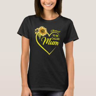 Gesegnet als Mum Sunflower T-Shirt