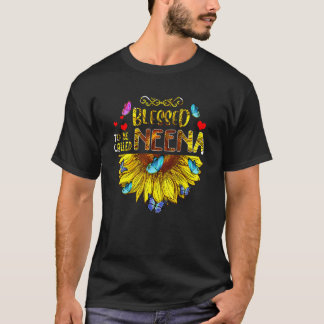 Gesegnet, als Neena Sonnenblumenmüttertag genannt T-Shirt