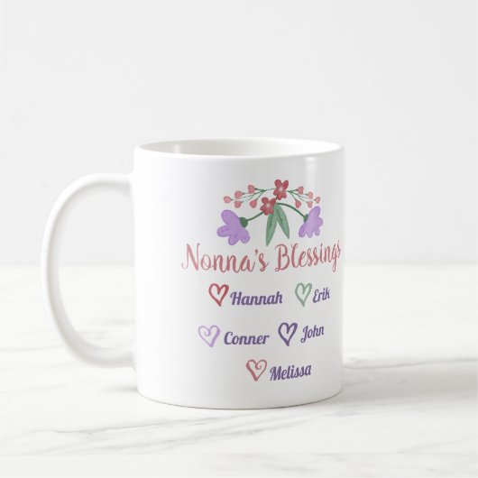 Gesegnet als Nonna-Tasse Kaffeetasse (Links)