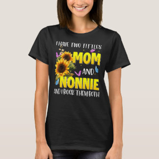 Gesegnet, als Nonnie Sunflower Nonnie bezeichnet z T-Shirt