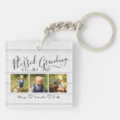 Gesegnet als Oma 3 Foto  Schlüsselanhänger (Rückseite)