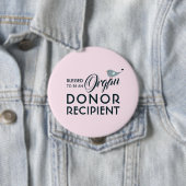 Gesegnet als Organspender Empfänger Rosa Runde Button (Beispiel)