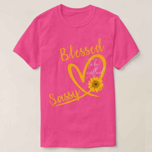 Gesegnet, als "sassy Heart Sunflower Mütter" bezei T-Shirt (Design vorne)