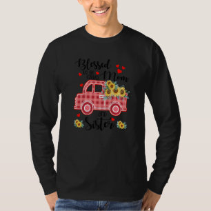 Gesegnet als Schwester Sunflower Truck Schwester T-Shirt