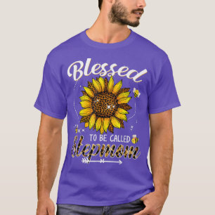 Gesegnet, als Stepmutter Funny Leopard Sunflow gen T-Shirt