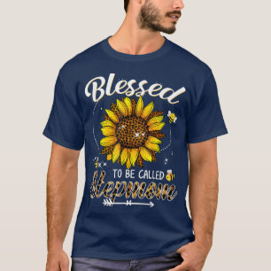 Gesegnet, als Stepmutter Funny Leopard Sunflow gen T-Shirt
