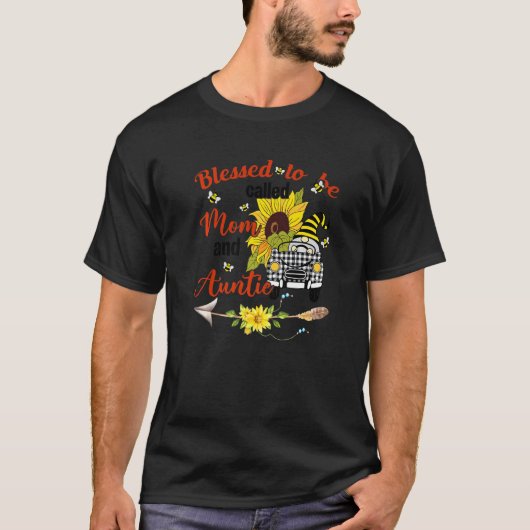 Gesegnet, als Tantchen genome Sonnenblume Mutter g T-Shirt (Vorderseite)