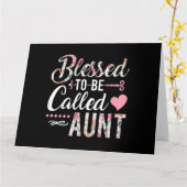 Gesegnet als Tante Floral Frauen Geschenk Karte (Gelbe Blume)