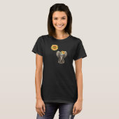 Gesegnet als Tante Hippie Elephant Tshirt A (Vorne ganz)
