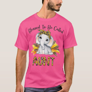 Gesegnet als Tante Sonnenblume Elefant Mothe T-Shirt