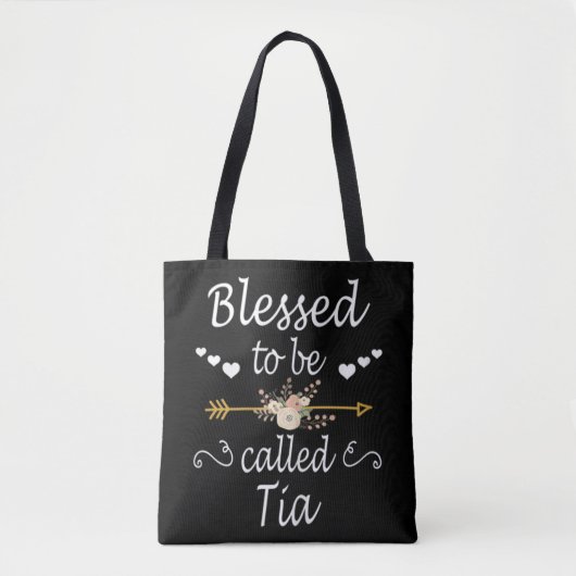 Gesegnet als Tia Tasche (Vorderseite)