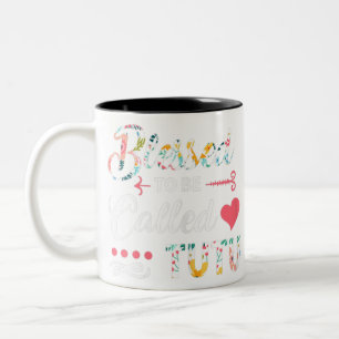 Gesegnet als Tutu Mütter Tagesgeschenk Zweifarbige Tasse