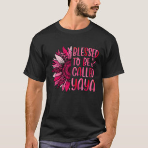Gesegnet, als Yaya Niedliche Blumenmutter genannt T-Shirt