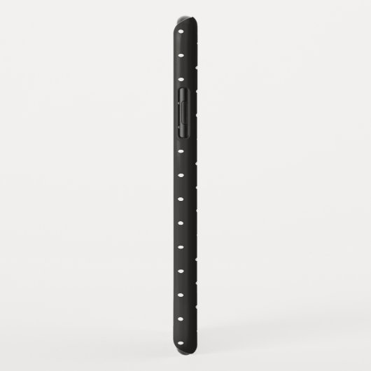 Gesegnet auf schwarz mit weißen Polka-Punkten Case-Mate iPhone Hülle (Hinten/Rechts)