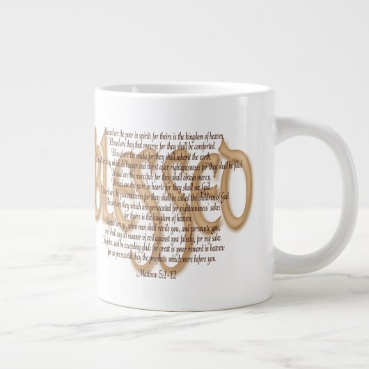 Gesegnet - Beatitudes Jumbo-Tasse (Rechts)