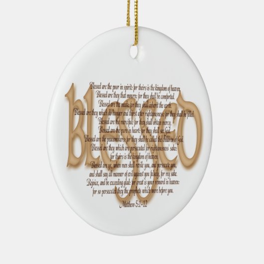 Gesegnet - Beatitudes Keramik Ornament (Rechts)