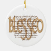 Gesegnet - Beatitudes Keramik Ornament (Hinten)
