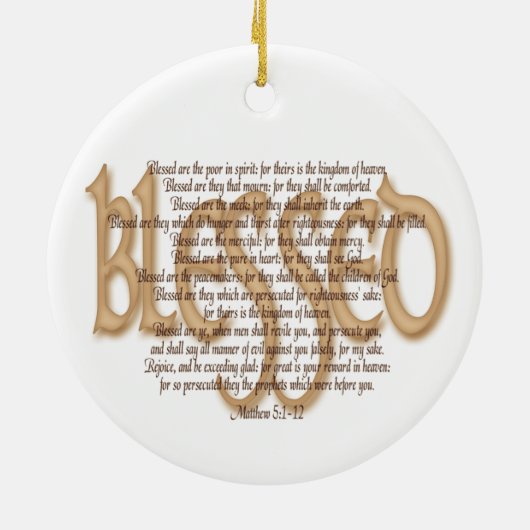 Gesegnet - Beatitudes Keramik Ornament (Hinten)