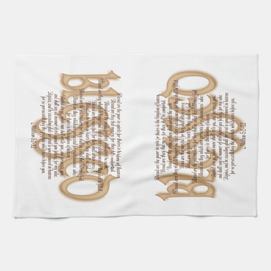 Gesegnet - Beatitudes Küchentuch (Horizontal)