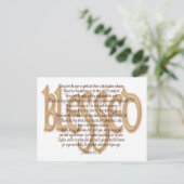 Gesegnet - Beatitudes Postkarte (Stehend Vorderseite)