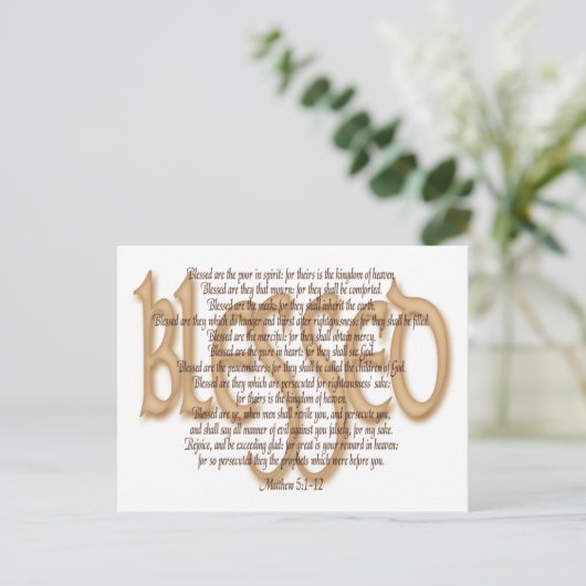 Gesegnet - Beatitudes Postkarte (Stehend Vorderseite)