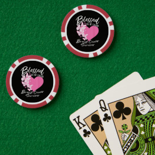 Gesegnet, Brustkrebsüberlebender genannt zu werden Pokerchips