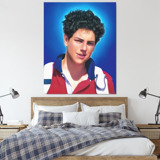 Gesegnet Carlo Acutis Leinwanddruck (Insitu (Schlafzimmer))