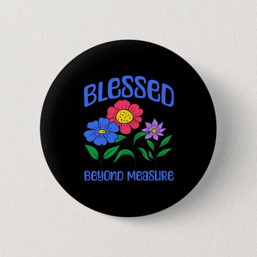 Gesegnet - Christliche Bibelvers Glaube Langarmshi Button (Vorderseite)