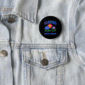 Gesegnet - Christliche Bibelvers Glaube Langarmshi Button (Beispiel)