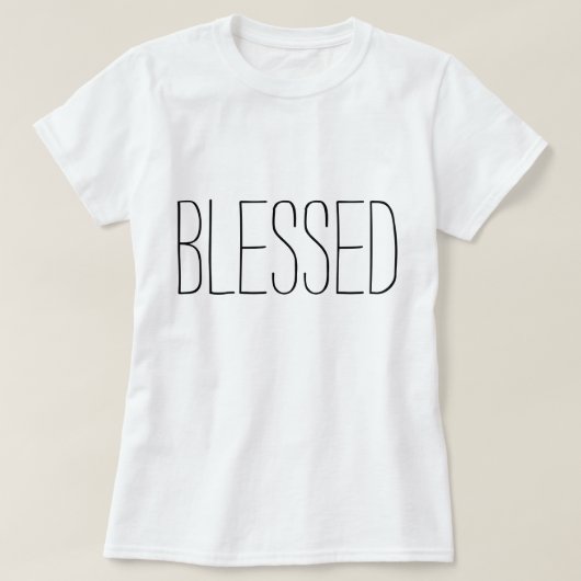Gesegnet - christlicher T - Shirt (Design vorne)