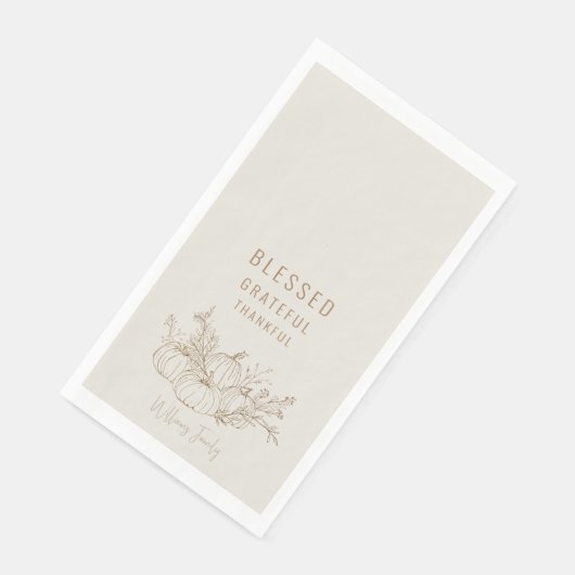 Gesegnet dankbar, dass Sie einen einfachen Pumpket Serviette (Ecke)