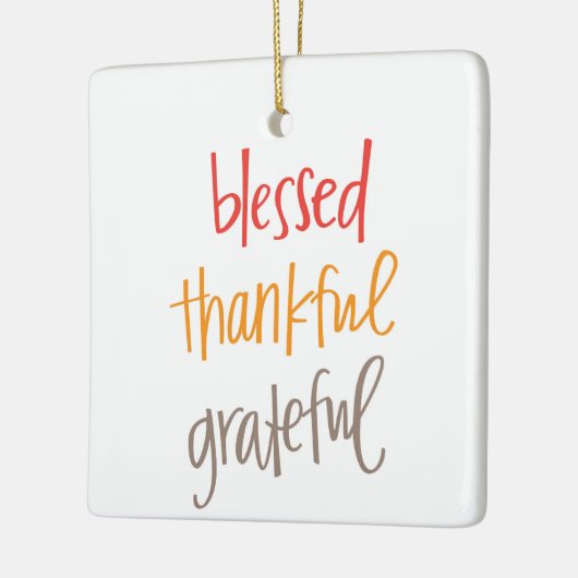 Gesegnet dankbar keramikornament (Links)