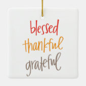 Gesegnet dankbar keramikornament (Rückseite)
