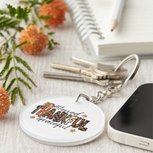 Gesegnet dankbar schlüsselanhänger (Vorderseite rechts)